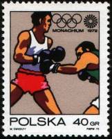 (1972-011) Марка Польша "Бокс"    Летние Олимпийские игры 1972, Мюнхен III Θ